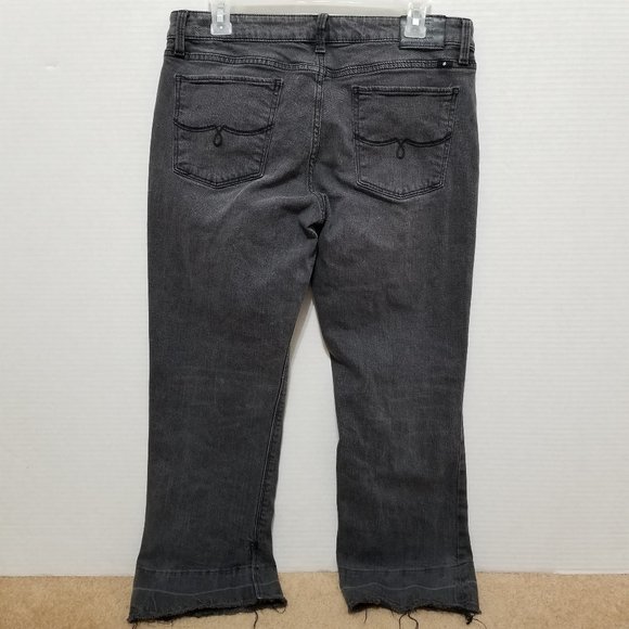 Lucky Brand jeans 10/30 Lolita Shrunken Boot bootcut denim split cuff frayed hem - Picture 2 of 16